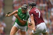 19 August 2018; Gearóid Hegarty of Limerick in action against Aidan Harte of Galway during the GAA Hurling All-Ireland Senior Championship Final match between Galway and Limerick at Croke Park in Dublin. Photo by Piaras Ó Mídheach/Sportsfile