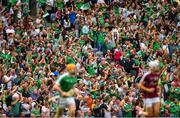 19 August 2018; Limerick supporters celebrates after Shane Dowling of Limerick scores their side's third goal during the GAA Hurling All-Ireland Senior Championship Final match between Galway and Limerick at Croke Park in Dublin. Photo by Eóin Noonan/Sportsfile