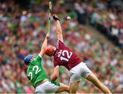 19 August 2018; Richie McCarthy of Limerick in action against Jonathan Glynn of Galway during the GAA Hurling All-Ireland Senior Championship Final match between Galway and Limerick at Croke Park in Dublin. Photo by Eóin Noonan/Sportsfile
