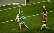 19 August 2018; Shane Dowling of Limerick scores his side's third goal past Galway goalkeeper Fearghal Flannery during the GAA Hurling All-Ireland Senior Championship Final match between Galway and Limerick at Croke Park in Dublin. Photo by Daire Brennan/Sportsfile