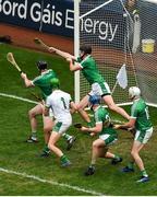 19 August 2018; Limerick players, left to right, Declan Hannon, Nickie Quaid, Diarmaid Byrnes, Richie McCarthy, and Tom Condon, watch on as Joe Canning's free hits the back of the net, during the GAA Hurling All-Ireland Senior Championship Final match between Galway and Limerick at Croke Park in Dublin. Photo by Daire Brennan/Sportsfile
