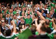 19 August 2018; Limerick captain Declan Hannon lifts the Liam MacCarthy Cup in celebration following the GAA Hurling All-Ireland Senior Championship Final between Galway and Limerick at Croke Park in Dublin. Photo by Stephen McCarthy/Sportsfile