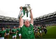 19 August 2018; Shane Dowling of Limerick celebrates with the Liam MacCarthy Cup following the GAA Hurling All-Ireland Senior Championship Final between Galway and Limerick at Croke Park in Dublin. Photo by Stephen McCarthy/Sportsfile
