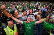 19 August 2018; Shane Dowling of Limerick celebrates with supportetrs following the GAA Hurling All-Ireland Senior Championship Final between Galway and Limerick at Croke Park in Dublin. Photo by Stephen McCarthy/Sportsfile