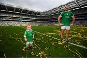 19 August 2018; Tom Condon of Limerick with his 23-month-old son Nicky following the GAA Hurling All-Ireland Senior Championship Final between Galway and Limerick at Croke Park in Dublin. Photo by Stephen McCarthy/Sportsfile