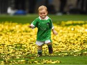 19 August 2018; 23-month-old Nicky Condon, from Patrickswell, son of Limerick player Tom Condon on the pitch after the GAA Hurling All-Ireland Senior Championship Final match between Galway and Limerick at Croke Park in Dublin.  Photo by Piaras Ó Mídheach/Sportsfile