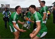 19 August 2018; Seán Finn, left, and Barry Nash of Limerick celebrate following their victory in the GAA Hurling All-Ireland Senior Championship Final match between Galway and Limerick at Croke Park in Dublin.  Photo by Ramsey Cardy/Sportsfile