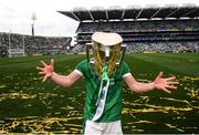 19 August 2018; Darragh O'Donovan of Limerick celebrates with the Liam MacCarthy Cup following the GAA Hurling All-Ireland Senior Championship Final between Galway and Limerick at Croke Park in Dublin. Photo by Stephen McCarthy/Sportsfile