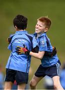 19 August 2018; Ryan Holland, right, and Cillian Costello of Oranmore, Co. Galway, celebrate a goal during the U10 and O7 Gaelic Football Mixed event during day two of the Aldi Community Games August Festival at the University of Limerick in Limerick. Photo by Sam Barnes/Sportsfile