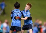 19 August 2018; Ryan Holland, right, and Cillian Costello of Oranmore, Co. Galway, celebrate a goal during the U10 and O7 Gaelic Football Mixed event during day two of the Aldi Community Games August Festival at the University of Limerick in Limerick. Photo by Sam Barnes/Sportsfile