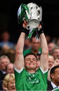 19 August 2018; Kevin Downes of Limerick lifts the Liam MacCarthy Cup following the GAA Hurling All-Ireland Senior Championship Final match between Galway and Limerick at Croke Park in Dublin.  Photo by Seb Daly/Sportsfile