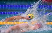 19 August 2018; Vasyl Krainyk of Ukraine on his way to winning the final of the Men's 200m Individual Medley SM14 event during day seven of the World Para Swimming Allianz European Championships at the Sport Ireland National Aquatic Centre in Blanchardstown, Dublin. Photo by David Fitzgerald/Sportsfile