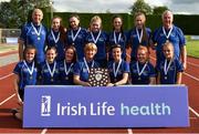 19 August 2018; The Monaghan County Womens team who won the Division 1 Womens competition during the AAI National League Final at Tullamore Harriers Stadium in Offaly. Photo by Barry Cregg/Sportsfile