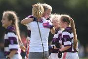 19 August 2018; Allie Tobin of Skibbereen, Co. Cork, is congratulated by her mother after winning the U12 & O9 Girls Gaelic Football event during day two of the Aldi Community Games August Festival at the University of Limerick in Limerick. Photo by Sam Barnes/Sportsfile