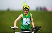 19 August 2018; Luke Sheridan of Duagh Lyre, Co. Kerry after winning the Cycling on Grass U12 event during day two of the Aldi Community Games August Festival at the University of Limerick in Limerick. Photo by Harry Murphy/Sportsfile
