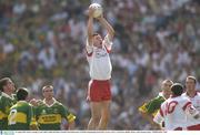 24 August 2003; Sean Cavanagh of Tyrone, fields a high ball during the Bank of Ireland All-Ireland Senior Football Championship Semi-Final match between Tyrone and Kerry at Croke Park in Dublin. Photo by Damien Eagers/Sportsfile