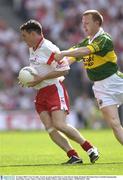 24 August 2003; Conor Gormley of Tyrone, in action against Liam Hassett of Kerry during the Bank of Ireland All-Ireland Senior Football Championship Semi-Final match between Tyrone and Kerry at Croke Park, Dublin. Photo by Damien Eagers/Sportsfile