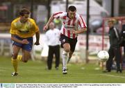 28 August 2003; Michael Holt of Derry City in action during the UEFA Cup qualifying round second leg between Derry City and Apoel Nicosia at the Brandywell, Derry. Photo by Matt Browne/Sportsfile
