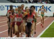 30 August 2003; Sonia O'Sullivan, Ireland (546), trails the field on her way to finishing last in the Women's 500m Final during the eight day's of competition at the 9th IAAF World Championships in Athletics at the Stade de France, Paris, France. Picture credit; Brendan Moran / SPORTSFILE