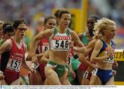 30 August 2003; Sonia O'Sullivan, Ireland (546), competing alongside Emilie Mondor, Canada (152), and Gabriela Szabo, Romania (844), front, in the Women's 500m Final during the eight day's competition at the 9th IAAF World Championships in Athletics at the Stade de France, Paris, France. Picture credit; Brendan Moran / SPORTSFILE