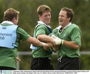 2 September 2003; Ireland players Brian O'Driscoll, left, Ronan O'Gara and David Humphreys pictured during Irish Rugby squad training at Naas Rugby Club, Naas, Co. Kildare. Picture credit; Matt Browne / SPORTSFILE