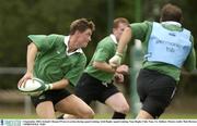 2 September 2003; Ireland's Ronan O'Gara in action during Irish Rugby squad training at Naas Rugby Club, Naas, Co. Kildare. Picture credit; Matt Browne / SPORTSFILE