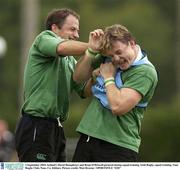 2 September 2003; Ireland's David Humphreys and Brian O'Driscoll pictured during squad training during Irish Rugby squad training at Naas Rugby Club, Naas, Co. Kildare. Picture credit; Matt Browne / SPORTSFILE