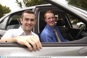 2 September 2003; The Carphone Warehouse sponsored Gaelic Players' Association today announced the recipients of the monthly SEAT Player Awards for the 2003 Championship season so far. Pictured at the announcement are Muiris Gavin (Limerick), and Pauric Clancy (Laois), who both won the acknowledgement of their fellow footballers for May and June. Picture credit; Damien Eagers / SPORTSFILE