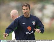 3 September 2003; Kenny Cunningham in action during a Republic of Ireland training session at Malahide Football Club in Malahide, Dublin. Photo by David Maher/Sportsfile