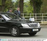 3 September 2003; FAI Treasurer John Delaney, left, arriving with FAI Chief Executive Fran Rooney at a Board of Management Meeting at the City West Hotel, Dublin. Picture credit; Brendan Moran / SPORTSFILE