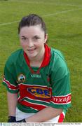 30 August 2003; Mayo Captain Helena Lohan before the TG4 Ladies All-Ireland Senior Football Championship Quarter-Final between Mayo and Waterford at Cusack Park, Ennis, Co Clare. Picture credit; Kieran Clancy / SPORTSFILE
