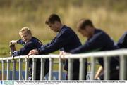 4 September 2003; Damien Duff pictured with Alan Lee and Kenny Cunningham during Republic of Ireland soccer training. Malahide Football Club, Malahide, Co. Dublin. Picture credit; Matt Browne / SPORTSFILE