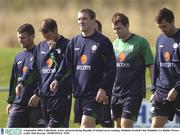 4 September 2003; Colin Healy, centre, pictured during Republic of Ireland soccer training. Malahide Football Club, Malahide, Co. Dublin. Picture credit; Matt Browne / SPORTSFILE