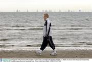 5 September 2003; Republic of Ireland's Damien Duff take a stroll along the beach in Malahide, Dublin, in advance of the European Championship Qualifier against Russia at Lansdowne Road. Photo by David Maher/Sportsfile