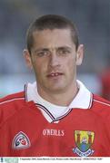 5 September 2003; Jason Barrett of Cork during a Cork hurling squad portrait session. Photo by Matt Browne/Sportsfile