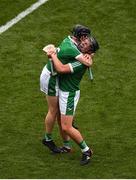 19 August 2018; Graeme Mulcahy, left, and Peter Casey of Limerick celebrate after the GAA Hurling All-Ireland Senior Championship Final match between Galway and Limerick at Croke Park in Dublin. Photo by Daire Brennan/Sportsfile