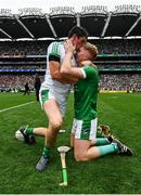 19 August 2018; Nickie Quaid, left, and Cian Lynch of Limerick celebrate following their victory in the GAA Hurling All-Ireland Senior Championship Final match between Galway and Limerick at Croke Park in Dublin. Photo by Ramsey Cardy/Sportsfile