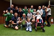 20 August 2018; Members of the Limerick squad and their manager John Kiely join children and staff for a photograph with the Liam MacCarthy Cup during the All-Ireland Senior Hurling Championship winners visit to Our Lady's Children's Hospital Crumlin, Dublin. Photo by Piaras Ó Mídheach/Sportsfile
