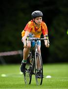 19 August 2018; Oisin Minogue of Moylusa, Co. Clare  competing in the Cycling on Grass U14 event during day two of the Aldi Community Games August Festival at the University of Limerick in Limerick. Photo by Harry Murphy/Sportsfile