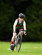19 August 2018; Scott Towey of Kilmovee, Co. Mayo competing in the Cycling on grass U14 event during day two of the Aldi Community Games August Festival at the University of Limerick in Limerick. Photo by Harry Murphy/Sportsfile
