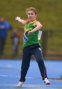 19 August 2018; Stephanie Reid of Annascaul - Camp - Inch, Co. Kerry, competing in the Ball Throw U12 & O10 Girls, event during day two of the Aldi Community Games August Festival at the University of Limerick in Limerick. Photo by Sam Barnes/Sportsfile