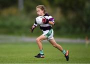 19 August 2018; Kate Carey of Skibereen, Co. Cork, competing in the Gaelic Football Girls U12 event during day two of the Aldi Community Games August Festival at the University of Limerick in Limerick. Photo by Harry Murphy/Sportsfile