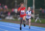 19 August 2018; Ellie O'Donovan of Cobh, Co. Cork, competing in the Girls U10 & O8 100m  event during day two of the Aldi Community Games August Festival at the University of Limerick in Limerick. Photo by Sam Barnes/Sportsfile