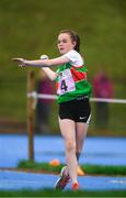 19 August 2018; Amy Cummins of Claremorris, Co. Mayo, competing in the Ball Throw U12 & O10 Girls event during day two of the Aldi Community Games August Festival at the University of Limerick in Limerick. Photo by Sam Barnes/Sportsfile