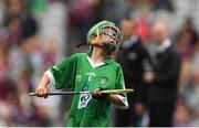 19 August 2018; Jonathan Boyle, Scoil Mhuire NS, Bornacoola, Co Leitrim, representing Limerick, during the INTO Cumann na mBunscol GAA Respect Exhibition Go Games at the GAA Hurling All-Ireland Senior Championship Final match between Galway and Limerick at Croke Park in Dublin. Photo by Piaras Ó Mídheach/Sportsfile