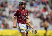19 August 2018; Cian McCormack, St. Brigid’s NS, Drumcong, Leitrim, representing Galway, during the INTO Cumann na mBunscol GAA Respect Exhibition Go Games at the GAA Hurling All-Ireland Senior Championship Final match between Galway and Limerick at Croke Park in Dublin. Photo by Piaras Ó Mídheach/Sportsfile