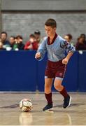 19 August 2018; Levi McNamara of Caherdavin, Co. Limerick, competing in the Futsal U15 & O12 Boys event during day two of the Aldi Community Games August Festival at the University of Limerick in Limerick. Photo by Sam Barnes/Sportsfile