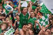 20 August 2018; Limerick supporters including Molly O'Brien, age 7, from Oola, Co. Limerick during the Limerick All-Ireland Hurling Winning team homecoming at the Gaelic Grounds in Limerick. Photo by Diarmuid Greene/Sportsfile