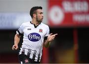 20 August 2018; Michael Duffy of Dundalk celebrates after scoring his side's first goal during the SSE Airtricity Premier Division match between Sligo Rovers and Dundalk at the Showgrounds in Sligo. Photo by Stephen McCarthy/Sportsfile