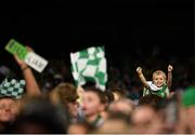 20 August 2018; A young Limerick supporter during the Limerick All-Ireland Hurling Winning team homecoming at the Gaelic Grounds in Limerick. Photo by Diarmuid Greene/Sportsfile